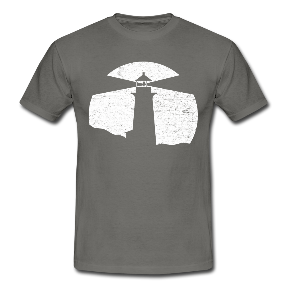 Leuchtturm Shirt Geschenk für echte Fischköpfe lustiges T-Shirt - graphite grey