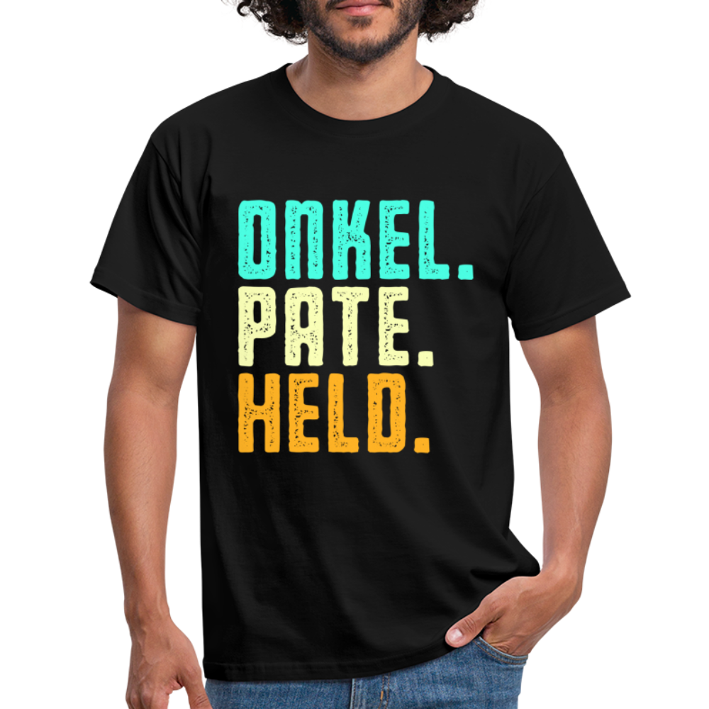 Onkel Pate Held Shirt Geschenk für Patenonkel T-Shirt - black