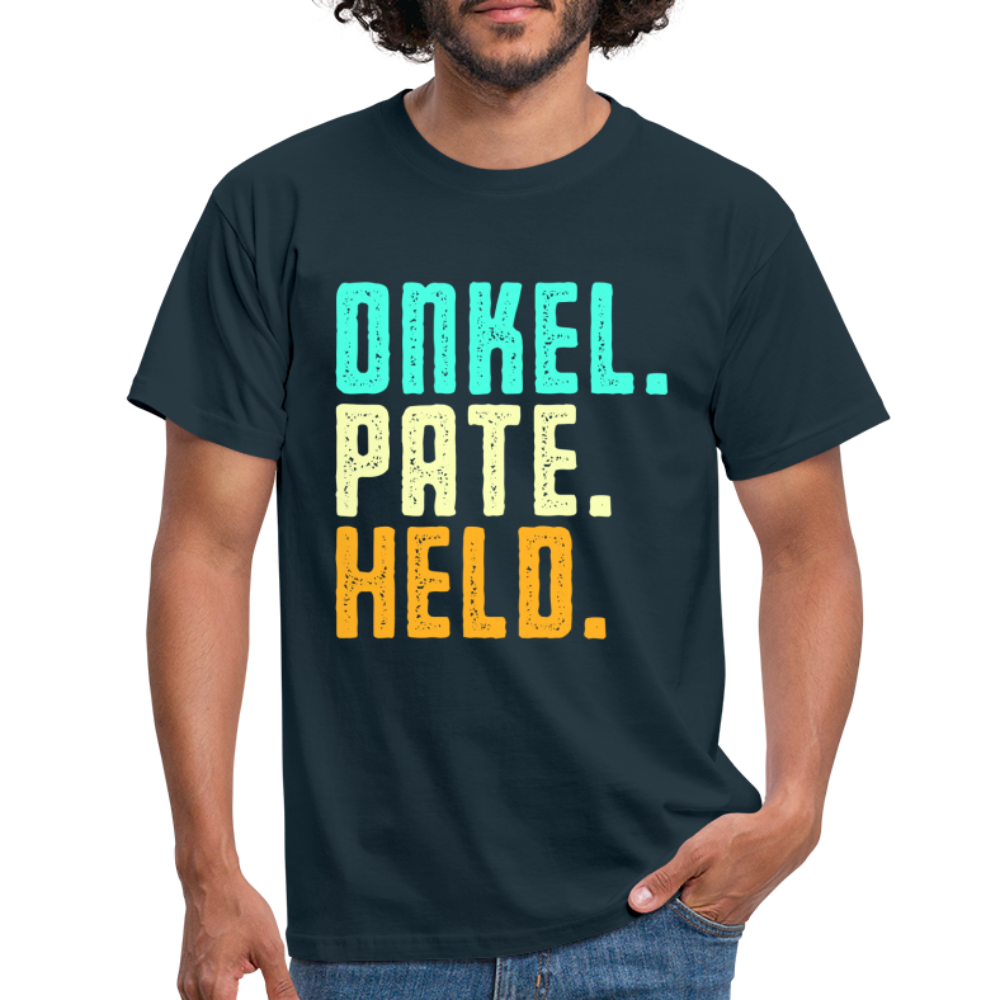 Onkel Pate Held Shirt Geschenk für Patenonkel T-Shirt - navy