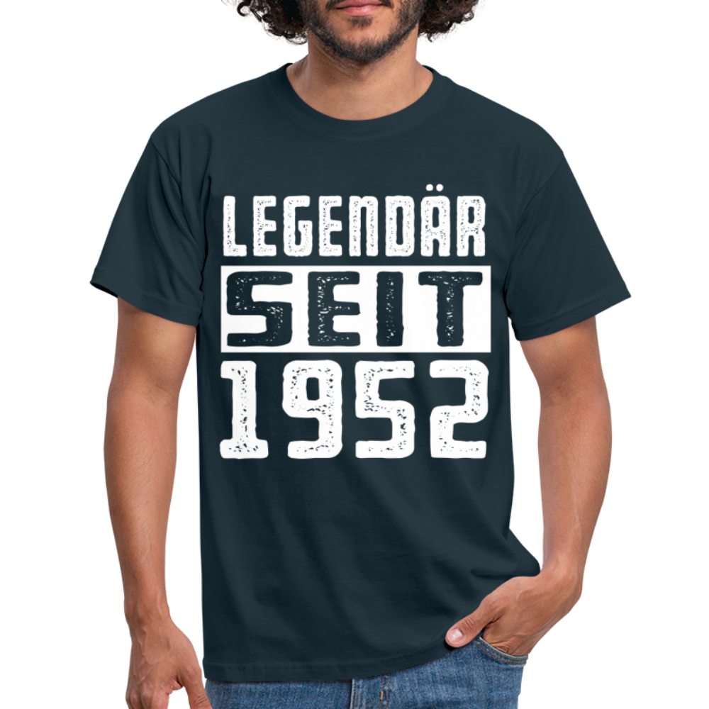Geboren 1952 Geburtstags Shirt Legendär seit 1952 Geschenk T-Shirt - navy