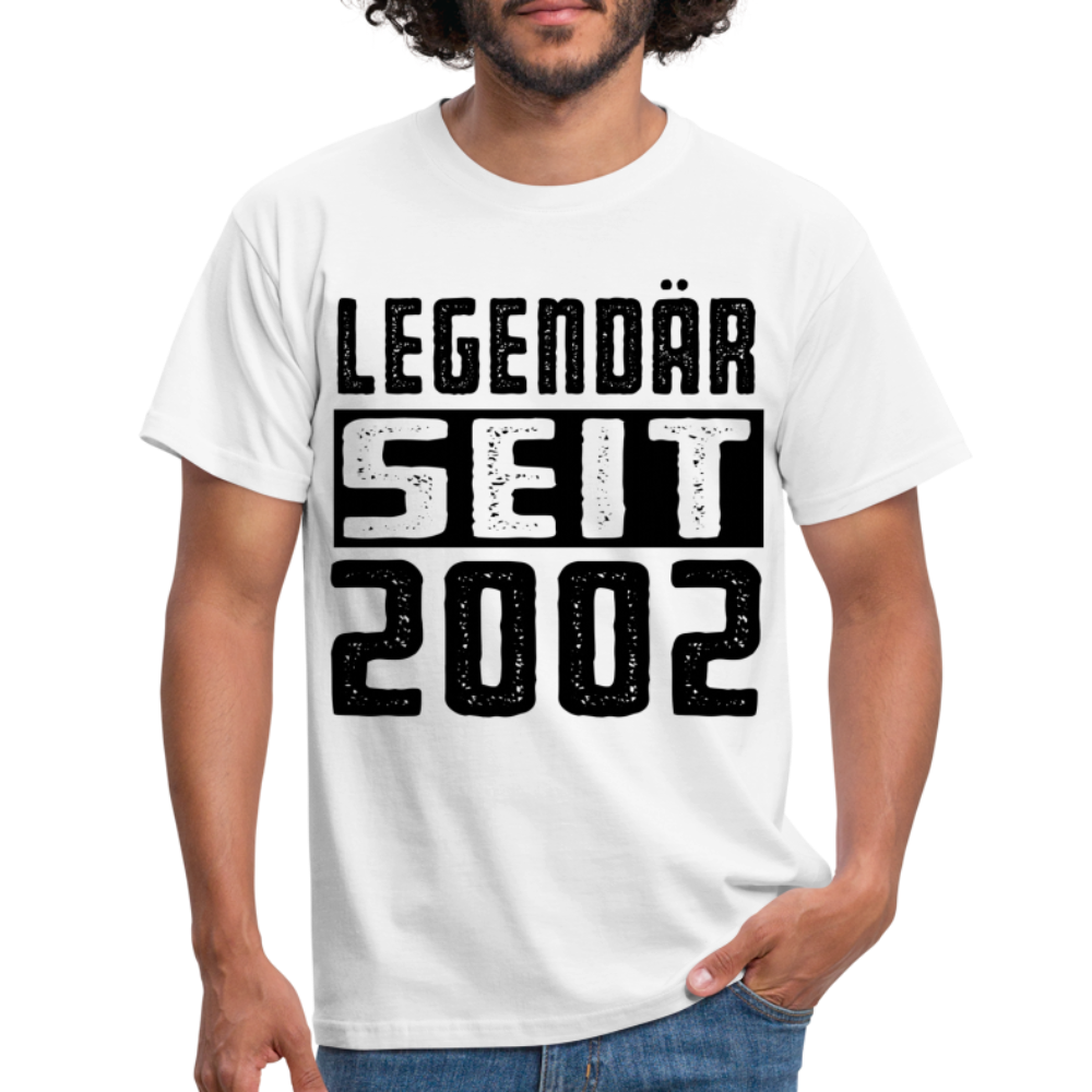 Geboren 2002 Geburtstags Shirt Legendär seit 2002 Geschenk T-Shirt - white