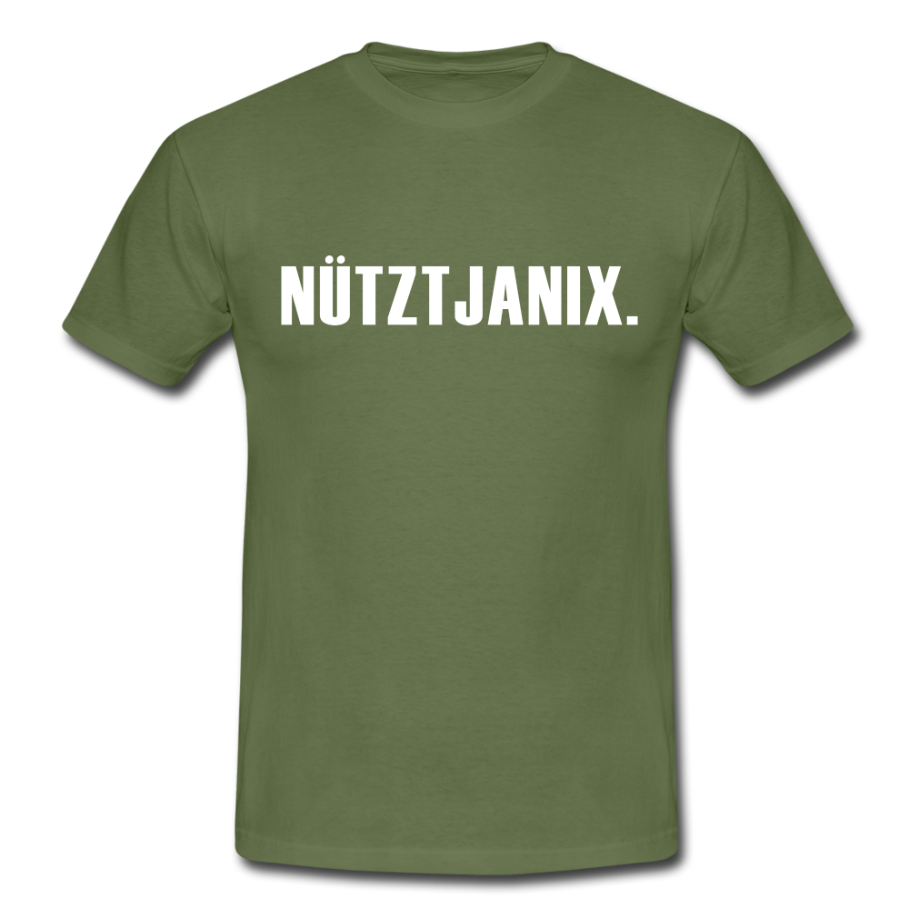 T-Shirt Witziger Spruch Plattdeutsch Norddeutsch Nützt ja nix T-Shirt - military green