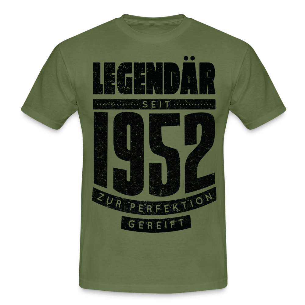70. Geburtstag Geboren 1952 Zur Perfektion gereift Geschenk T-Shirt - military green