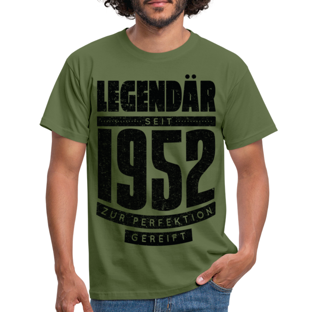 70. Geburtstag Geboren 1952 Zur Perfektion gereift Geschenk T-Shirt - military green