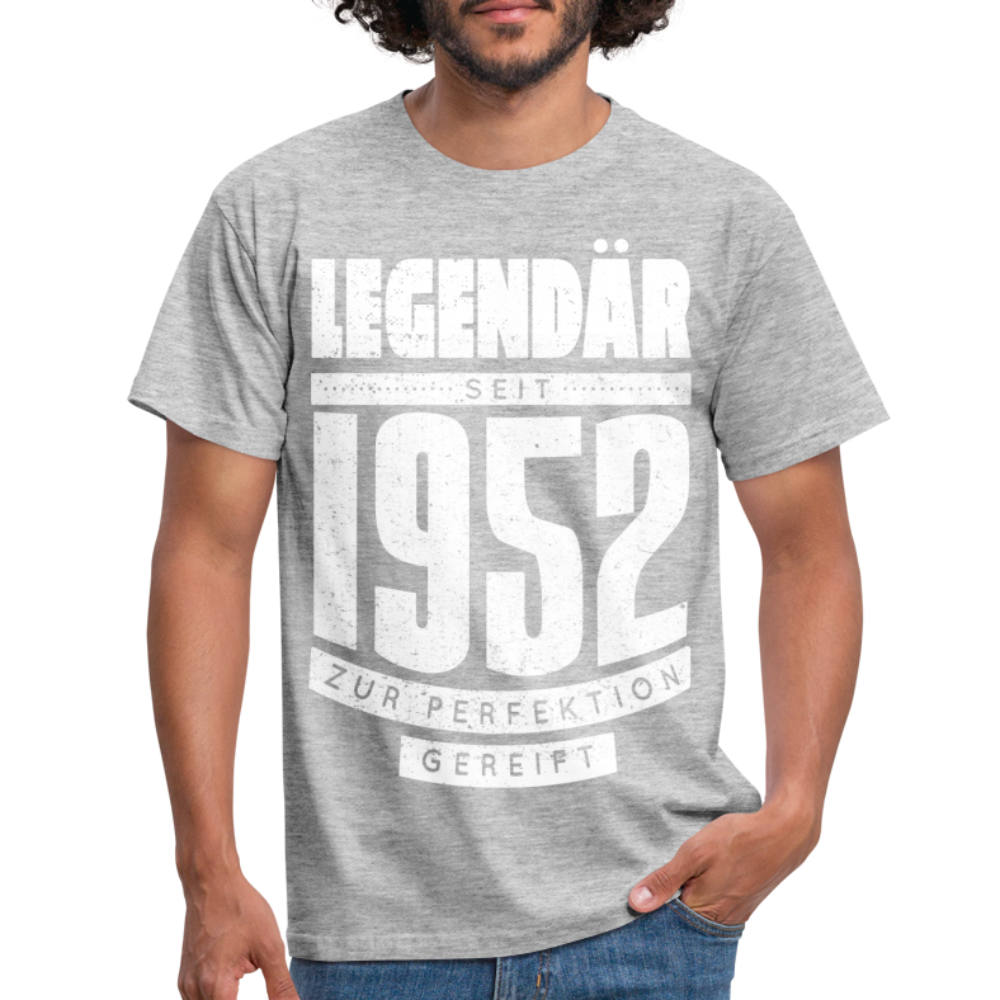 70. Geburtstag Geboren 1952 Zur Perfektion gereift Geschenk T-Shirt - heather grey