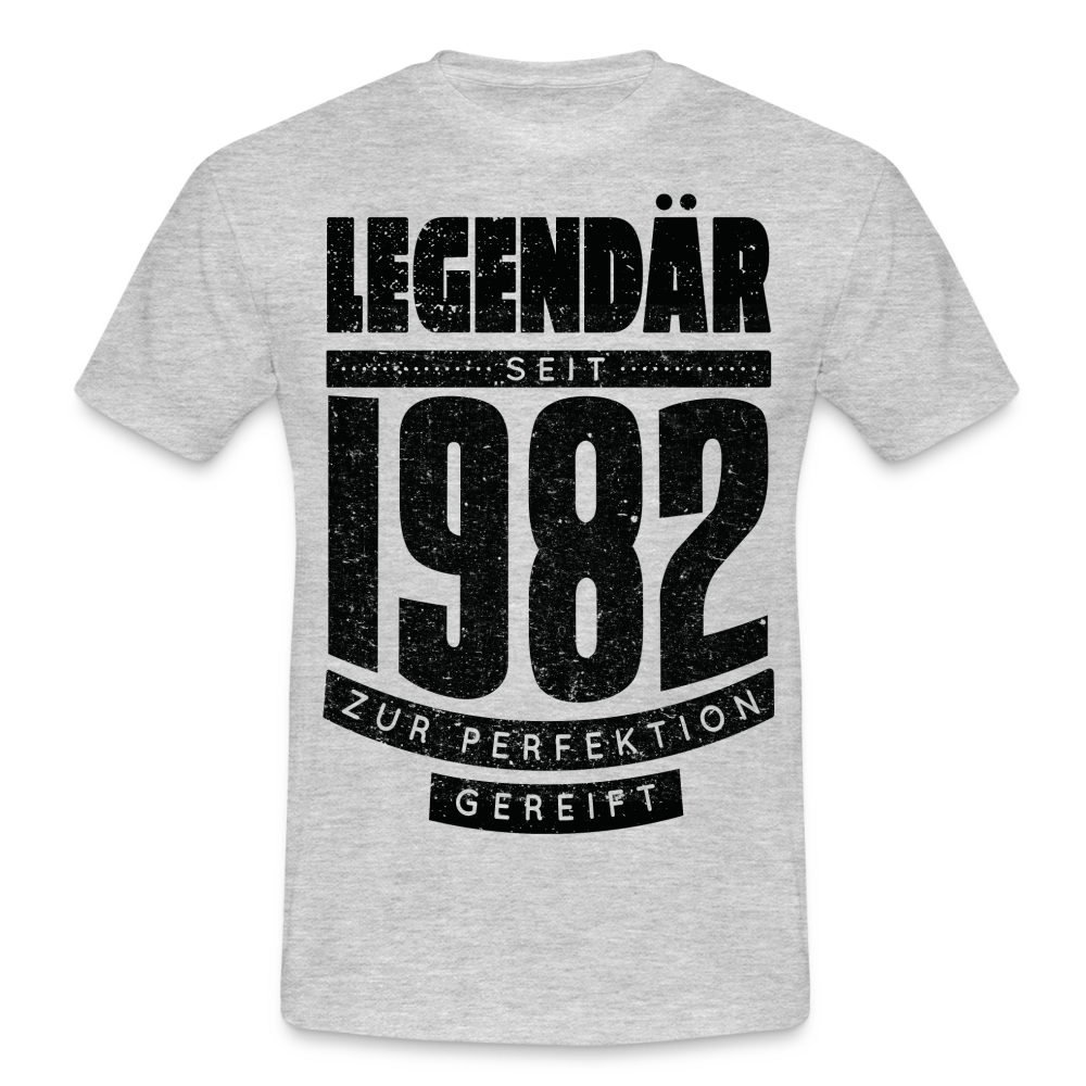 40. Geburtstag Geboren 1982 Zur Perfektion gereift Geschenk T-Shirt - heather grey