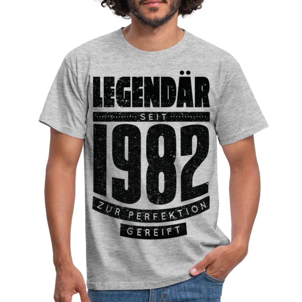 40. Geburtstag Geboren 1982 Zur Perfektion gereift Geschenk T-Shirt - heather grey