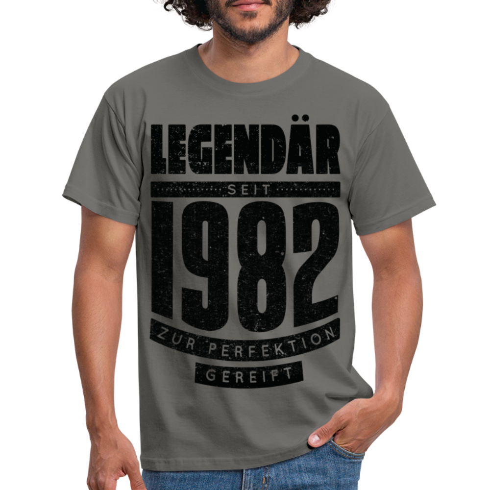 40. Geburtstag Geboren 1982 Zur Perfektion gereift Geschenk T-Shirt - graphite grey