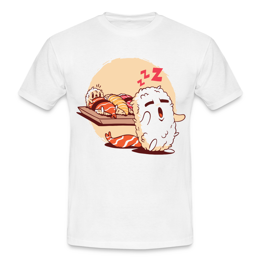 Sushi schlafwandelt Lustiges Geschenk T-Shirt für Sushi Freunde - white
