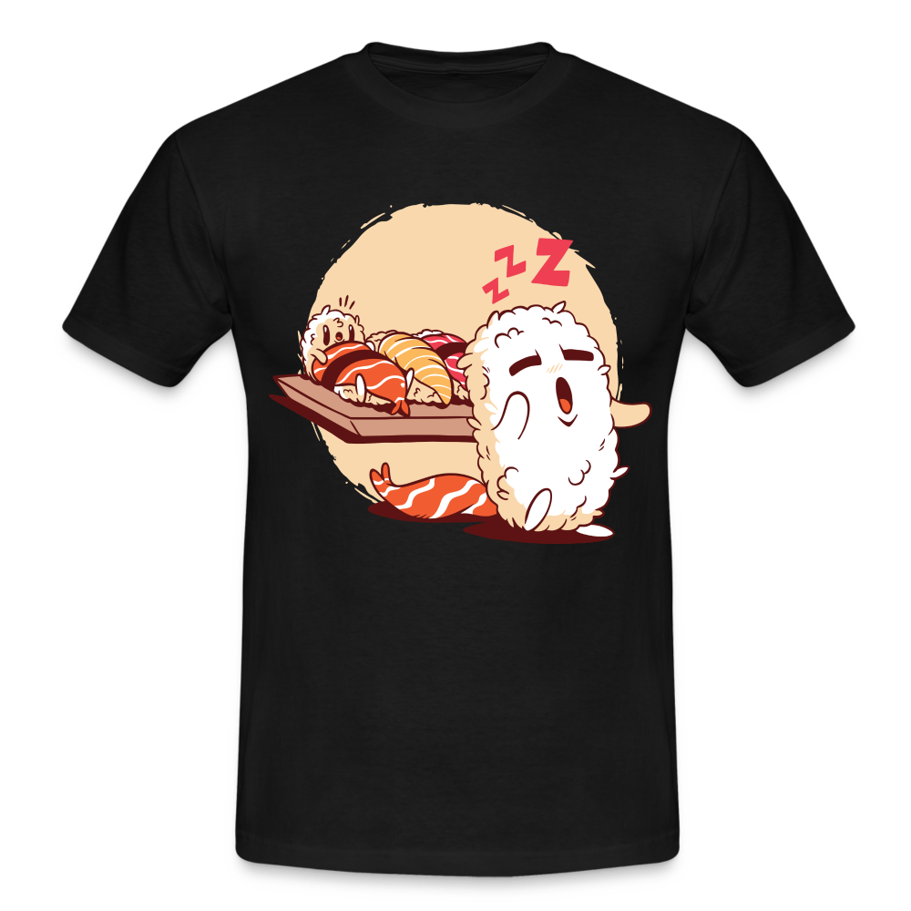 Sushi schlafwandelt Lustiges Geschenk T-Shirt für Sushi Freunde - black