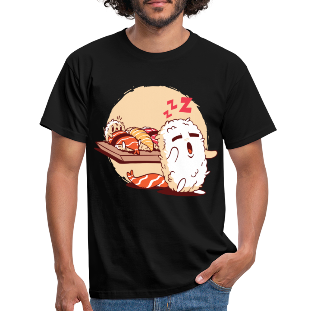 Sushi schlafwandelt Lustiges Geschenk T-Shirt für Sushi Freunde - black