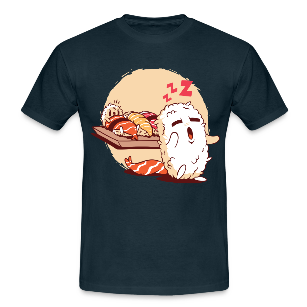 Sushi schlafwandelt Lustiges Geschenk T-Shirt für Sushi Freunde - navy