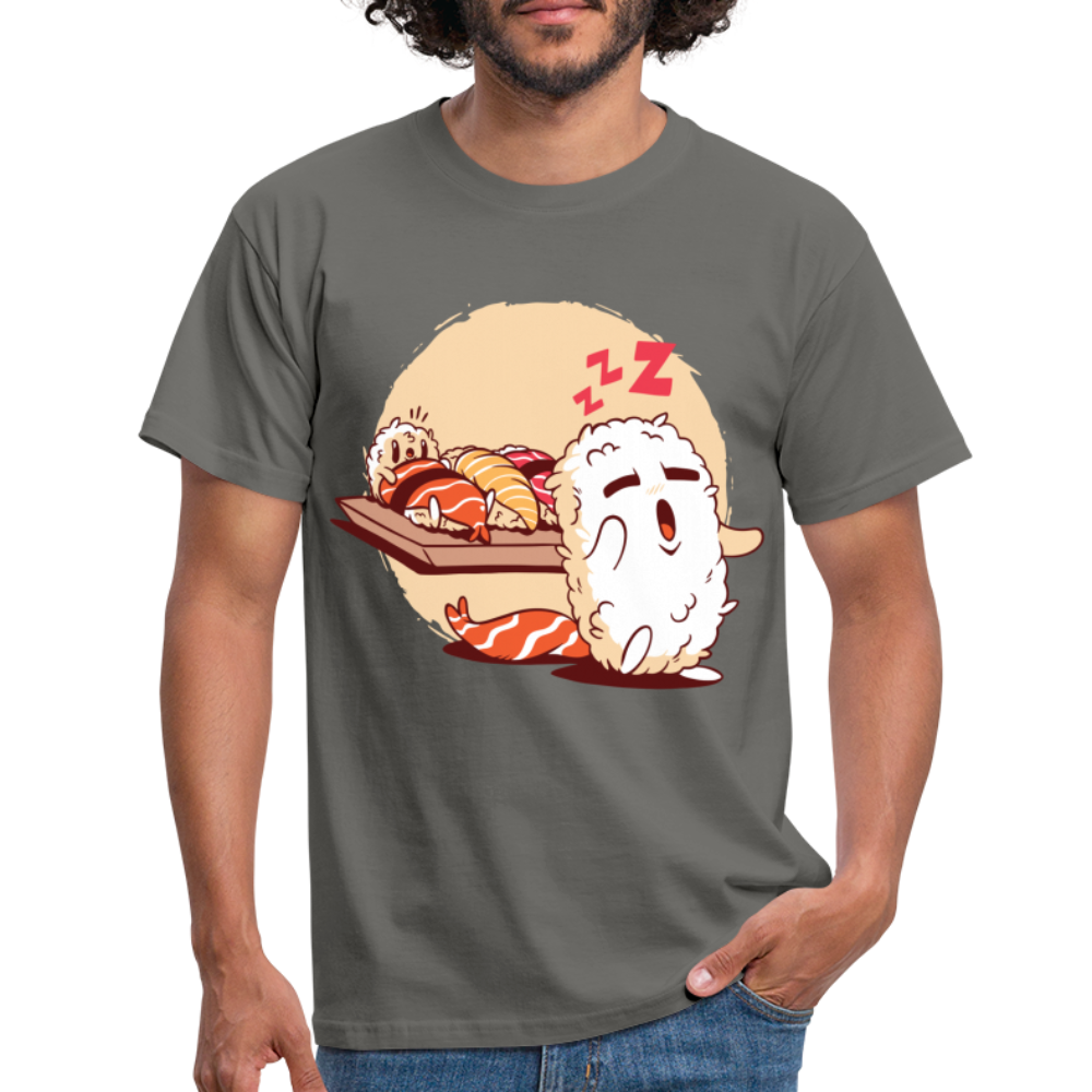 Sushi schlafwandelt Lustiges Geschenk T-Shirt für Sushi Freunde - graphite grey