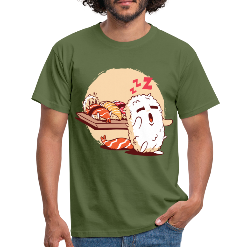 Sushi schlafwandelt Lustiges Geschenk T-Shirt für Sushi Freunde - military green
