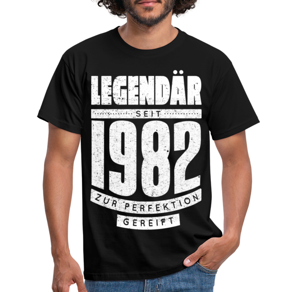 40. Geburtstag Geboren 1982 Zur Perfektion gereift Geschenk T-Shirt - black