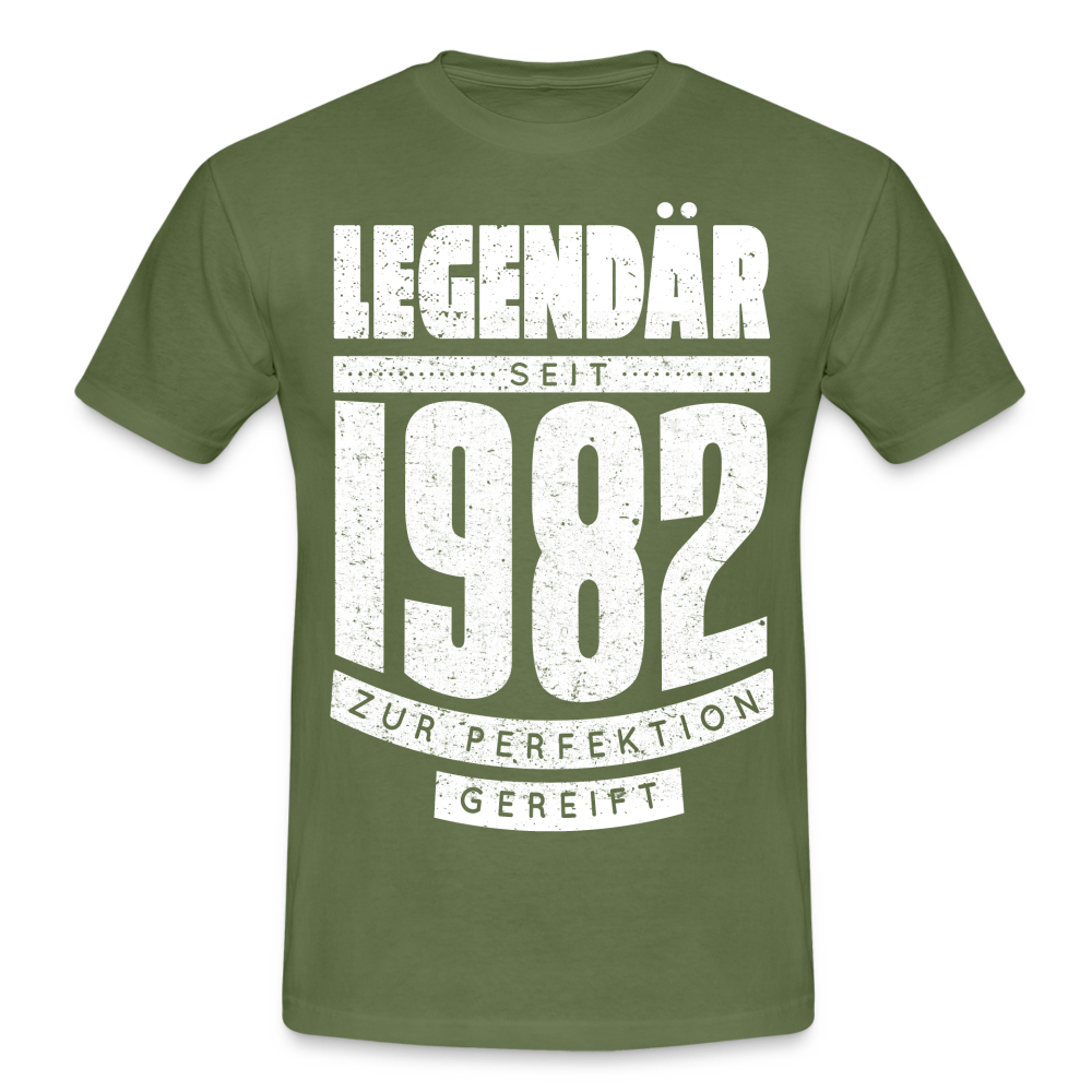 40. Geburtstag Geboren 1982 Zur Perfektion gereift Geschenk T-Shirt - military green