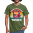Gamer Shirt Kann dich nicht hören bin am Zocken Gaming Headset Geschenk T-Shirt - military green