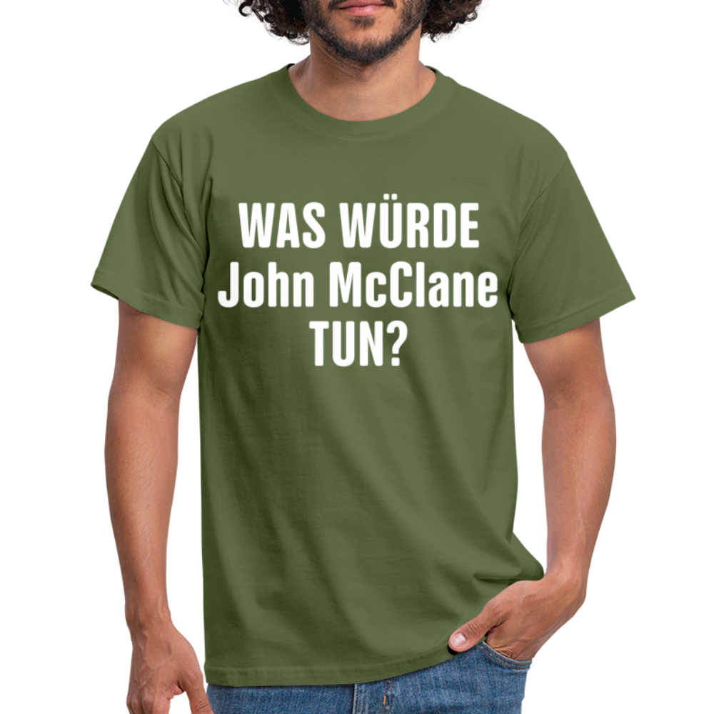 Was würde John Mcclane tun - Lustiges T-Shirt - military green