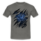 Lustige Katze zerrissenes Shirt Geschenk Katzen Liebhaber T-Shirt - graphite grey