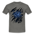 Lustige Katze zerrissenes Shirt Geschenk Katzen Liebhaber T-Shirt - graphite grey
