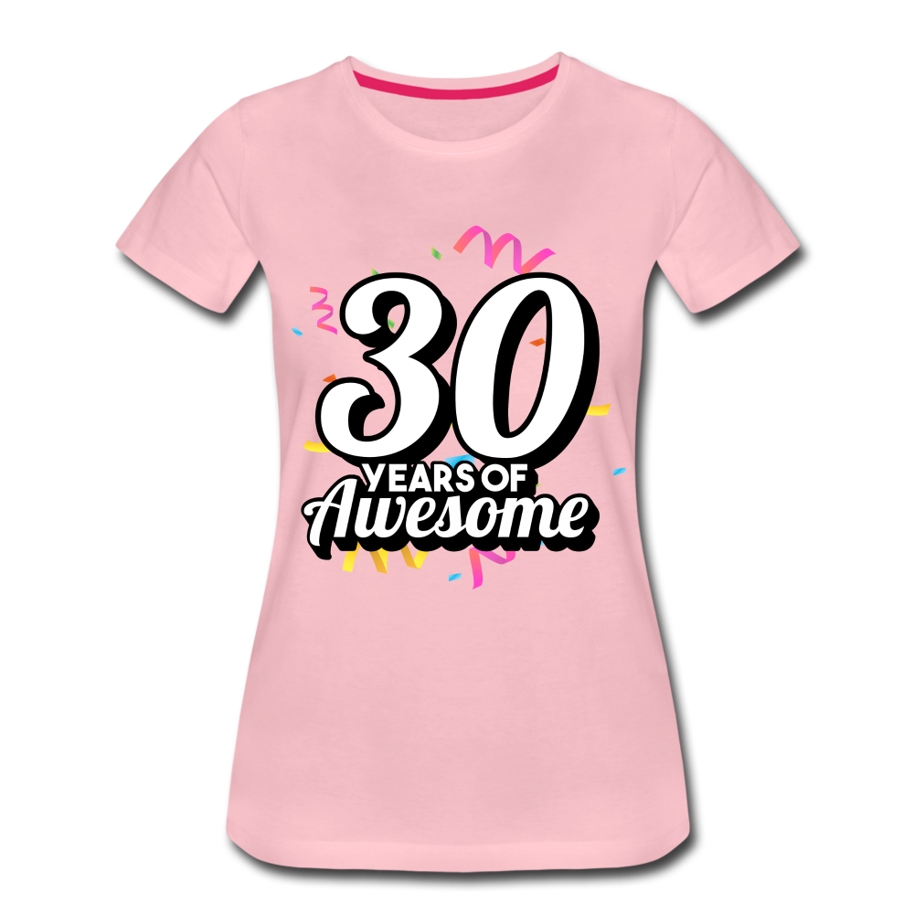 30. Mädels Geburtstag 30 Years of Awesome Geburtstags Geschenk Premium T-Shirt - rose shadow