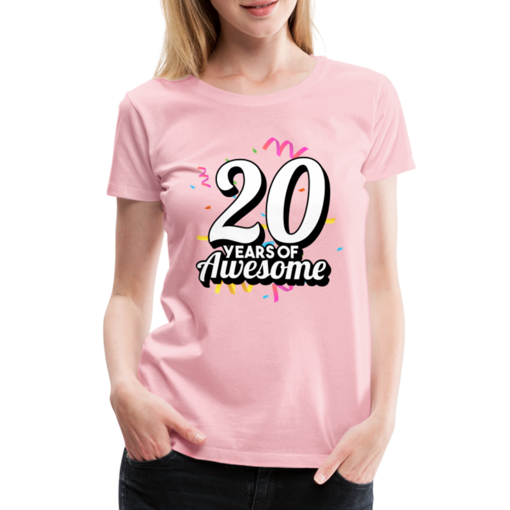 20. Mädels Geburtstag 20 Years of Awesome Geburtstags Geschenk Premium T-Shirt - rose shadow