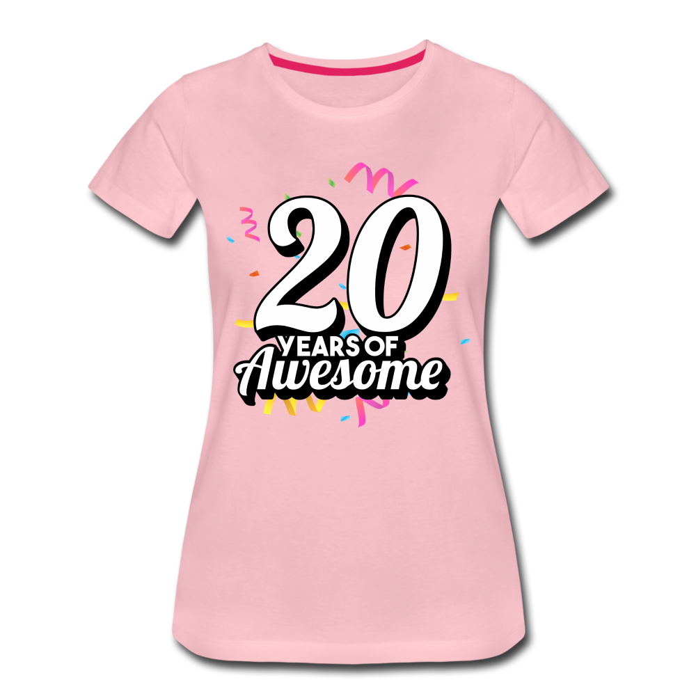 20. Mädels Geburtstag 20 Years of Awesome Geburtstags Geschenk Premium T-Shirt - rose shadow
