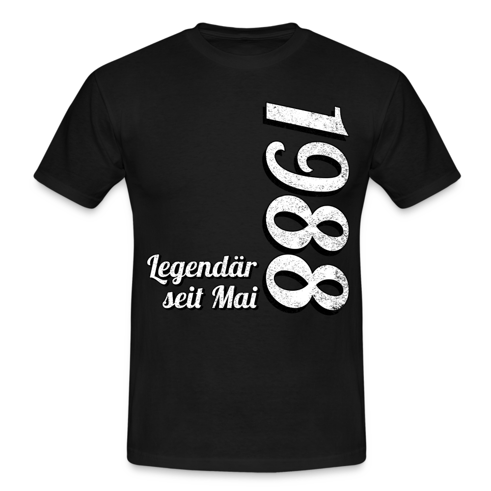 Geburtstags Geschenk Shirt Legendär seit Mai 1988 T-Shirt - black