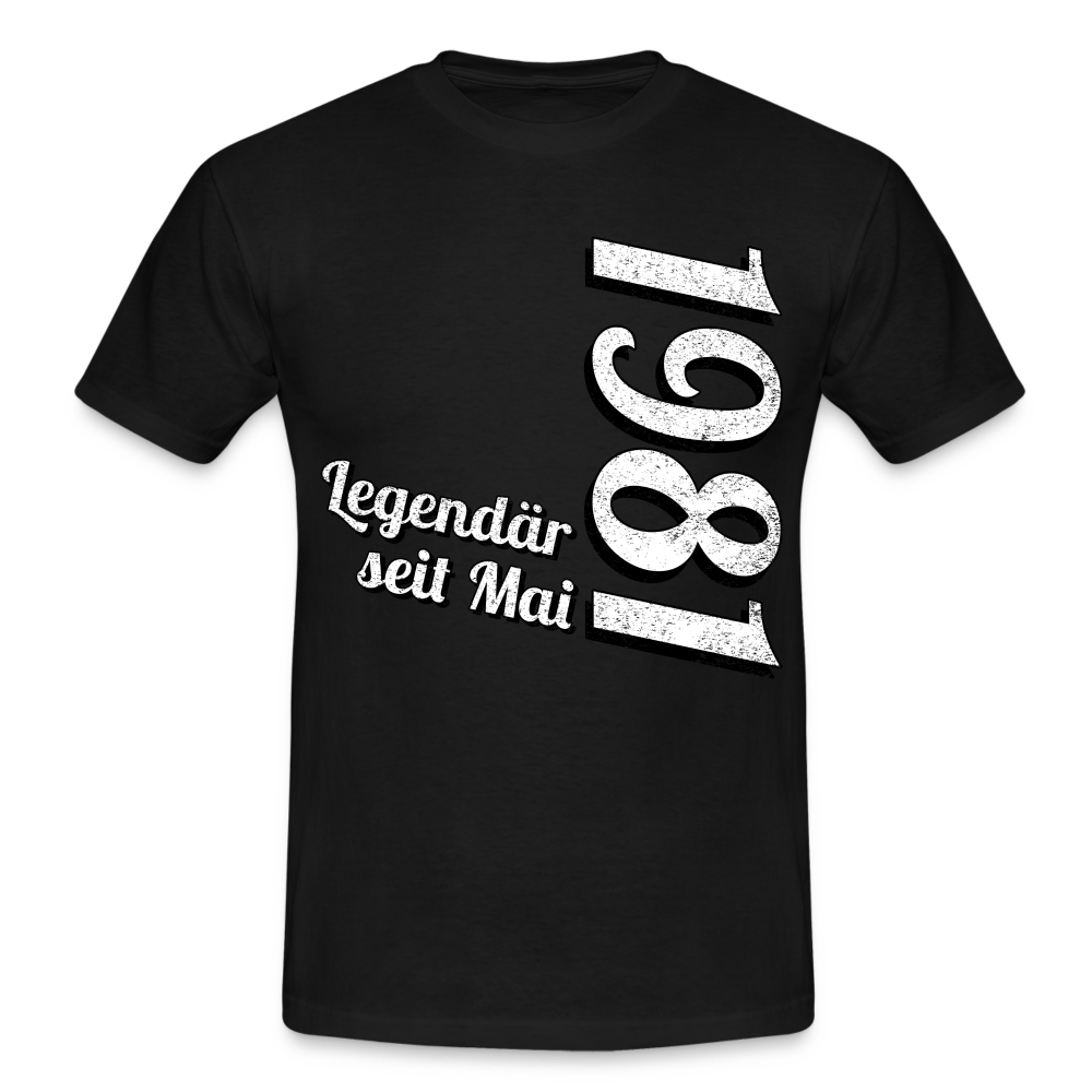 Geburtstags Geschenk Shirt Legendär seit Mai 1981 T-Shirt - black