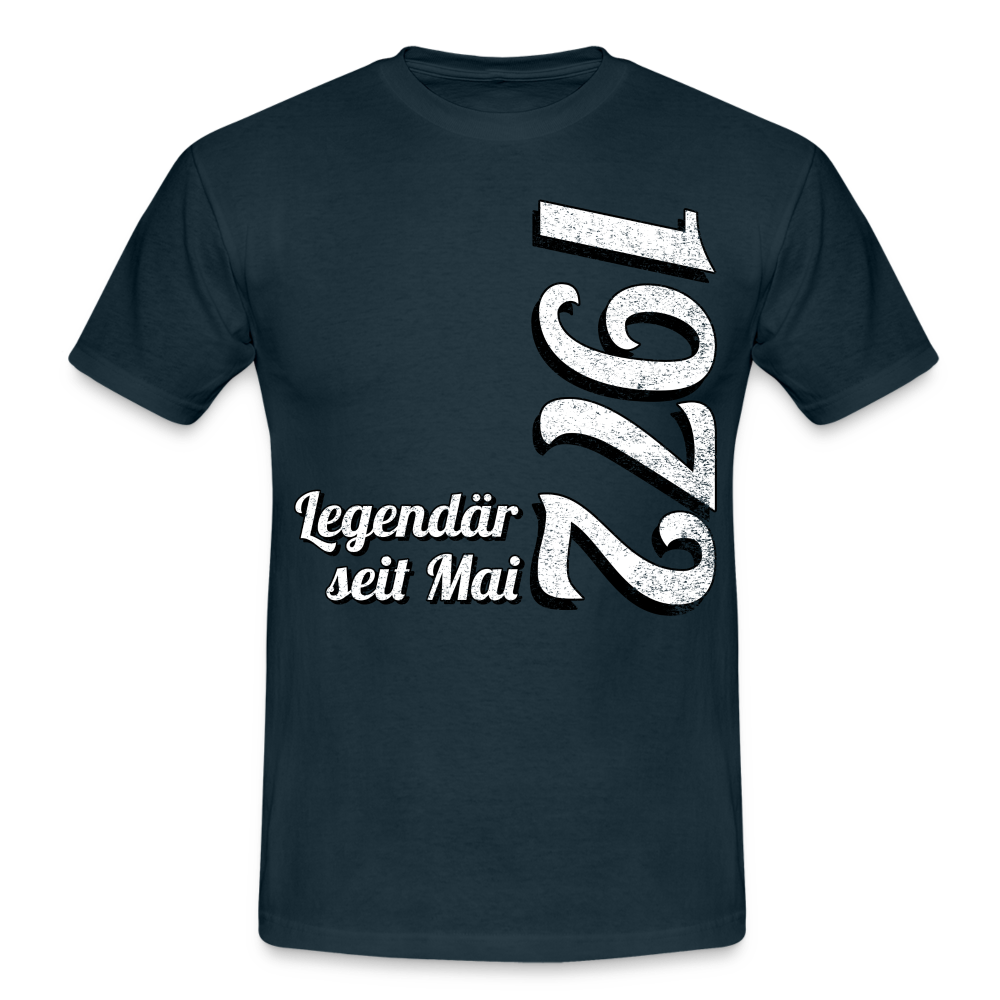 Geburtstags Geschenk Shirt Legendär seit Mai 1972 T-Shirt - navy