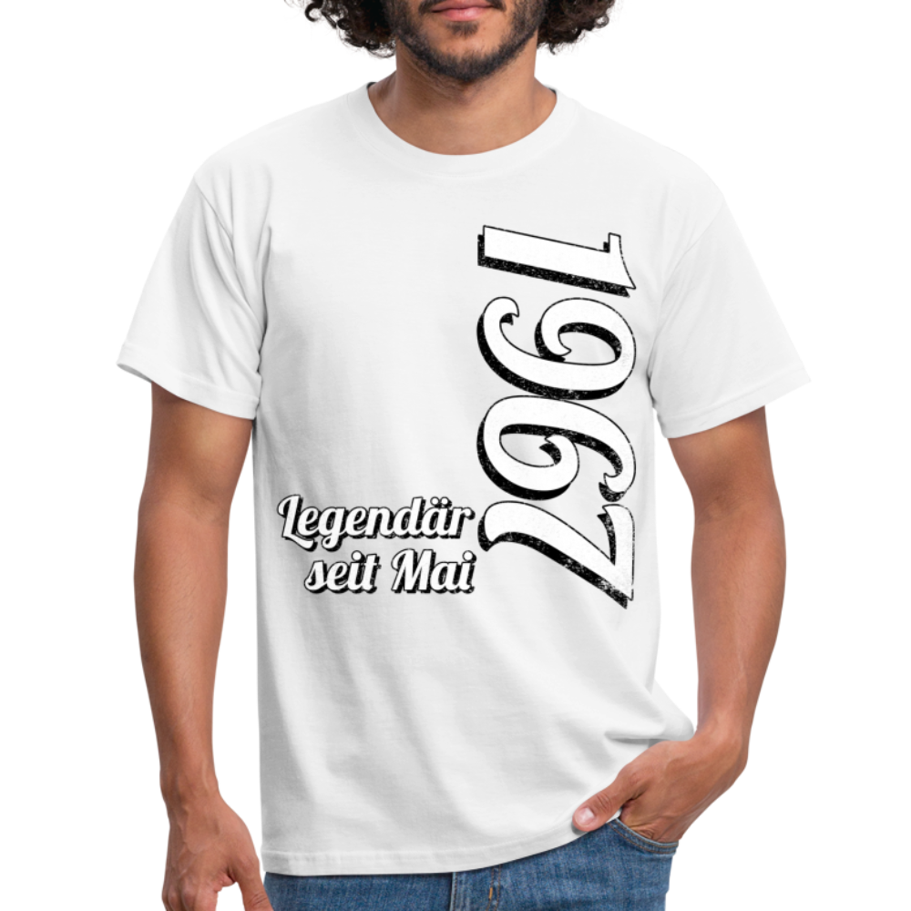 Geburtstags Geschenk Shirt Legendär seit Mai 1967 T-Shirt - white