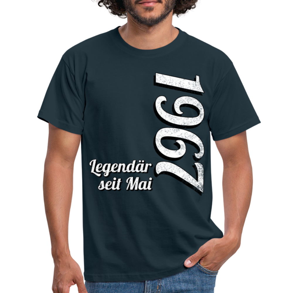 Geburtstags Geschenk Shirt Legendär seit Mai 1967 T-Shirt - navy