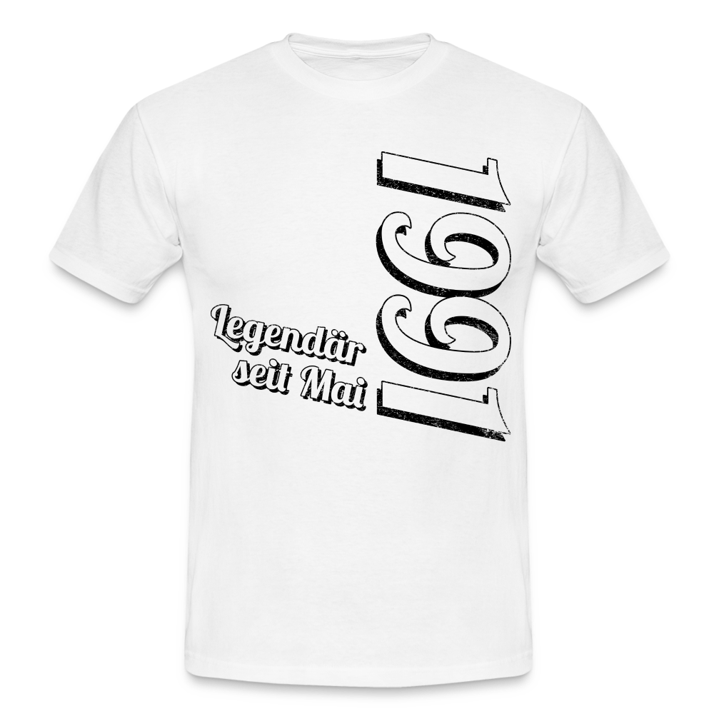 Geburtstags Geschenk Shirt Legendär seit Mai 1991 T-Shirt - white