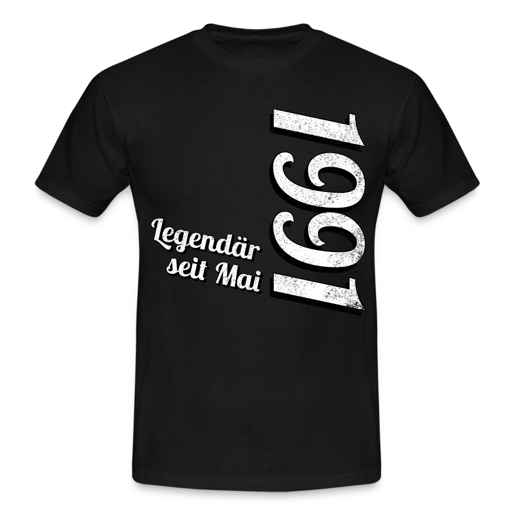 Geburtstags Geschenk Shirt Legendär seit Mai 1991 T-Shirt - black