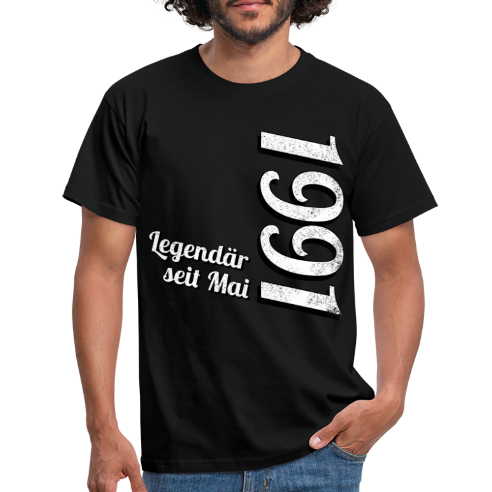 Geburtstags Geschenk Shirt Legendär seit Mai 1991 T-Shirt - black
