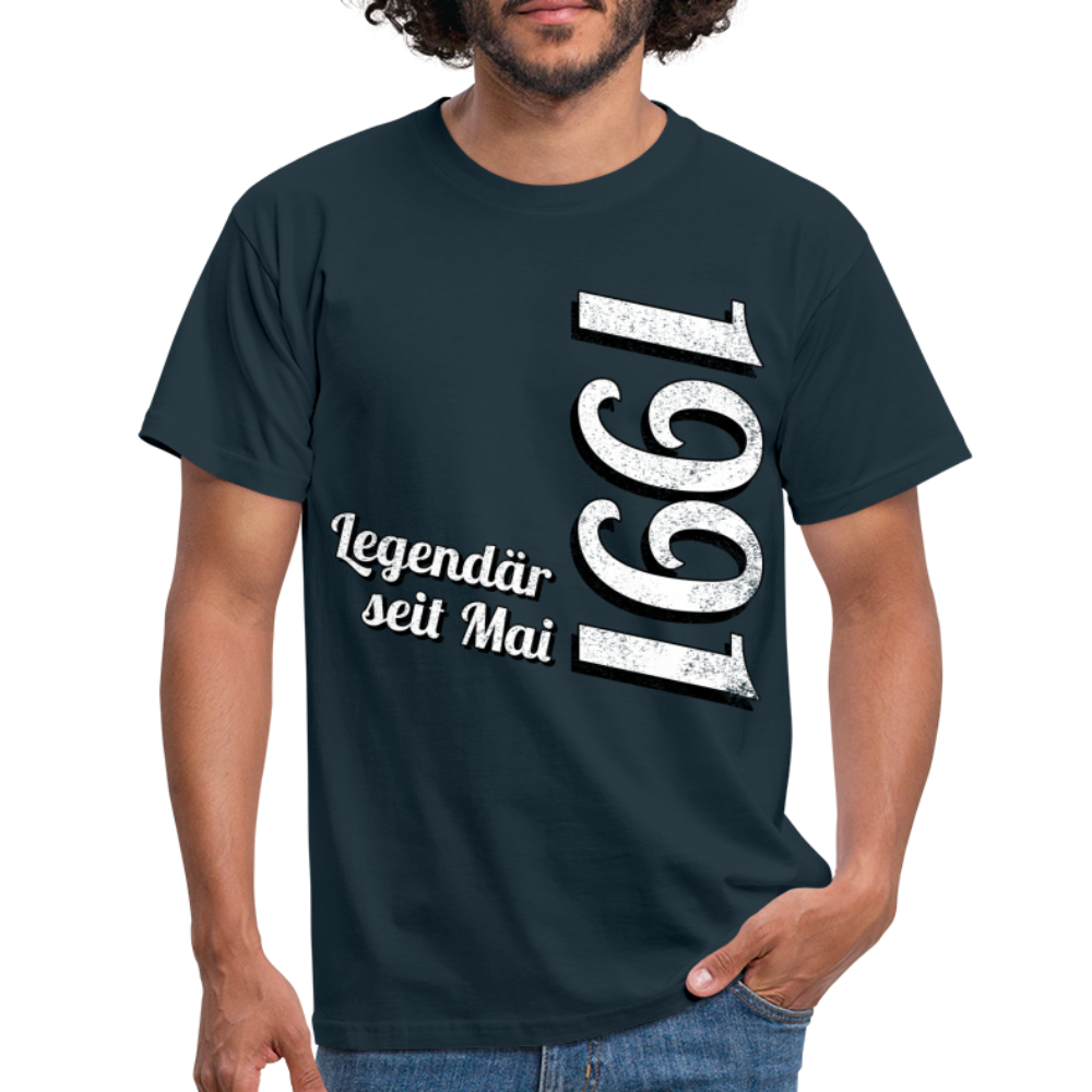 Geburtstags Geschenk Shirt Legendär seit Mai 1991 T-Shirt - navy