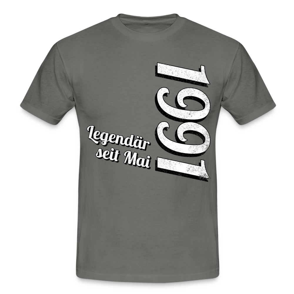 Geburtstags Geschenk Shirt Legendär seit Mai 1991 T-Shirt - graphite grey