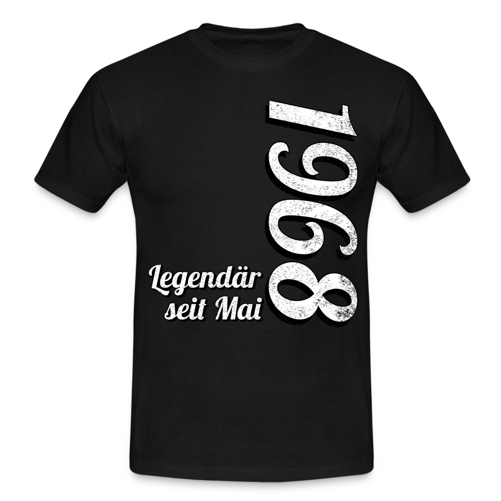 Geburtstags Geschenk Shirt Legendär seit Mai 1968 T-Shirt - black