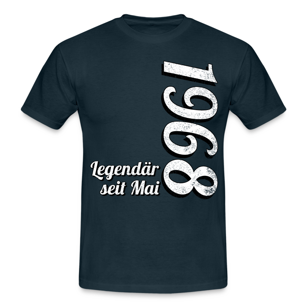 Geburtstags Geschenk Shirt Legendär seit Mai 1968 T-Shirt - navy