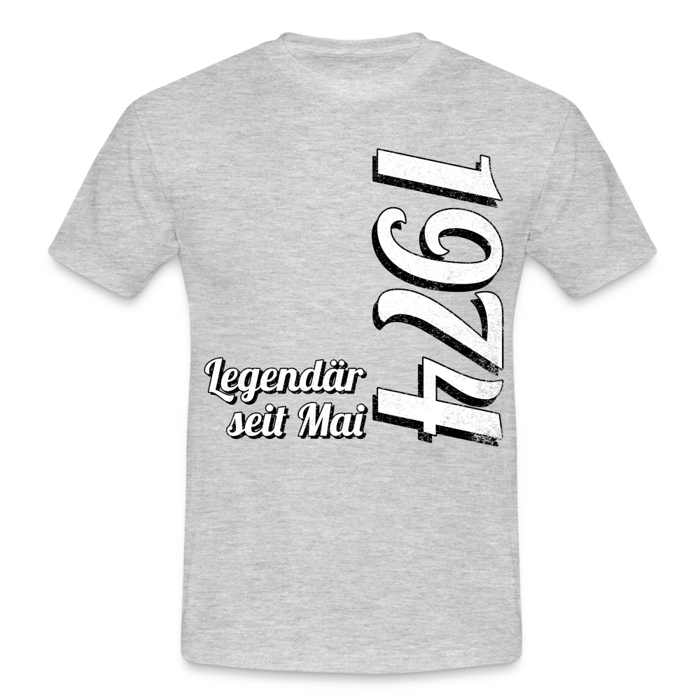 Geburtstags Geschenk Shirt Legendär seit Mai 1974 T-Shirt - heather grey