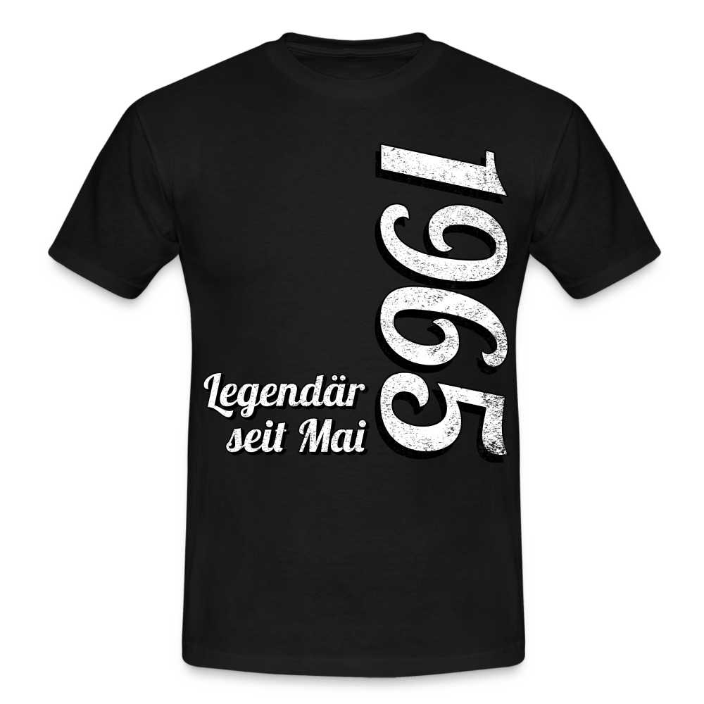 Geburtstags Geschenk Shirt Legendär seit Mai 1965 T-Shirt - black