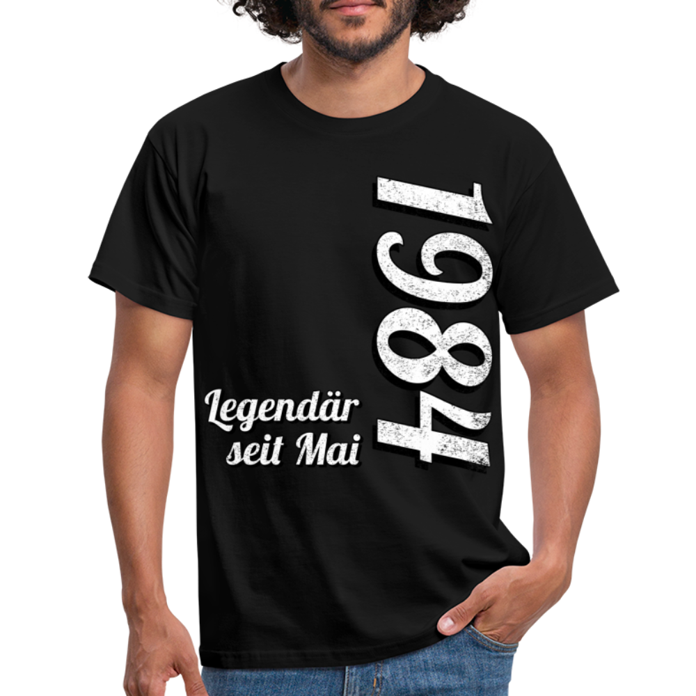Geburtstags Geschenk Shirt Legendär seit Mai 1984 T-Shirt - black