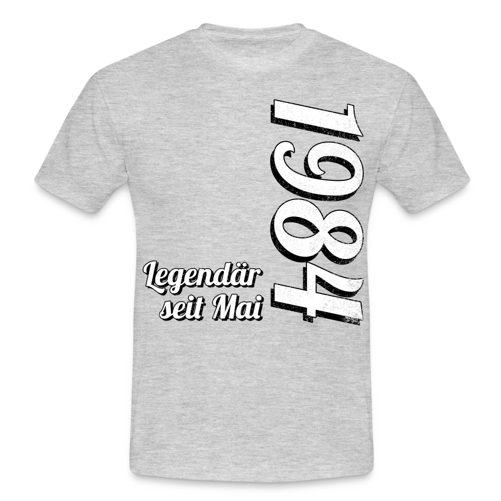 Geburtstags Geschenk Shirt Legendär seit Mai 1984 T-Shirt - heather grey