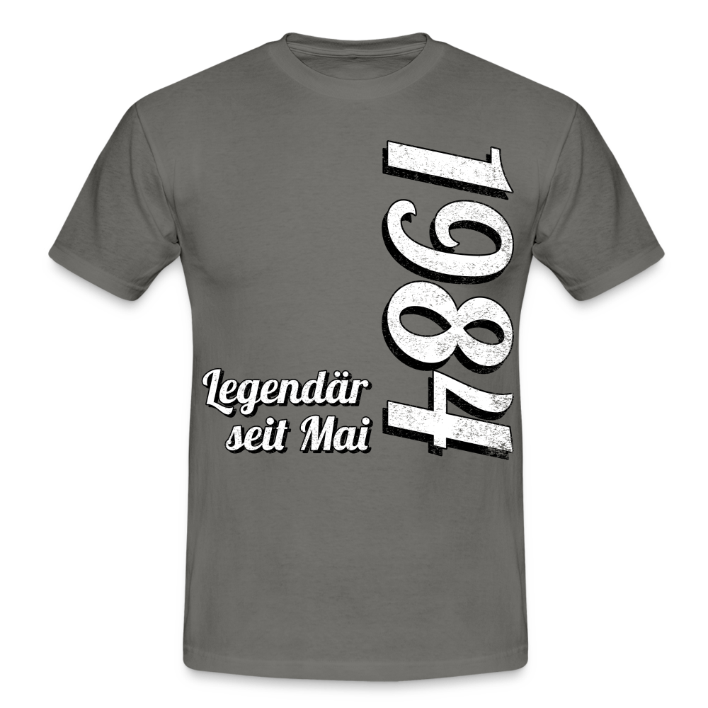 Geburtstags Geschenk Shirt Legendär seit Mai 1984 T-Shirt - graphite grey