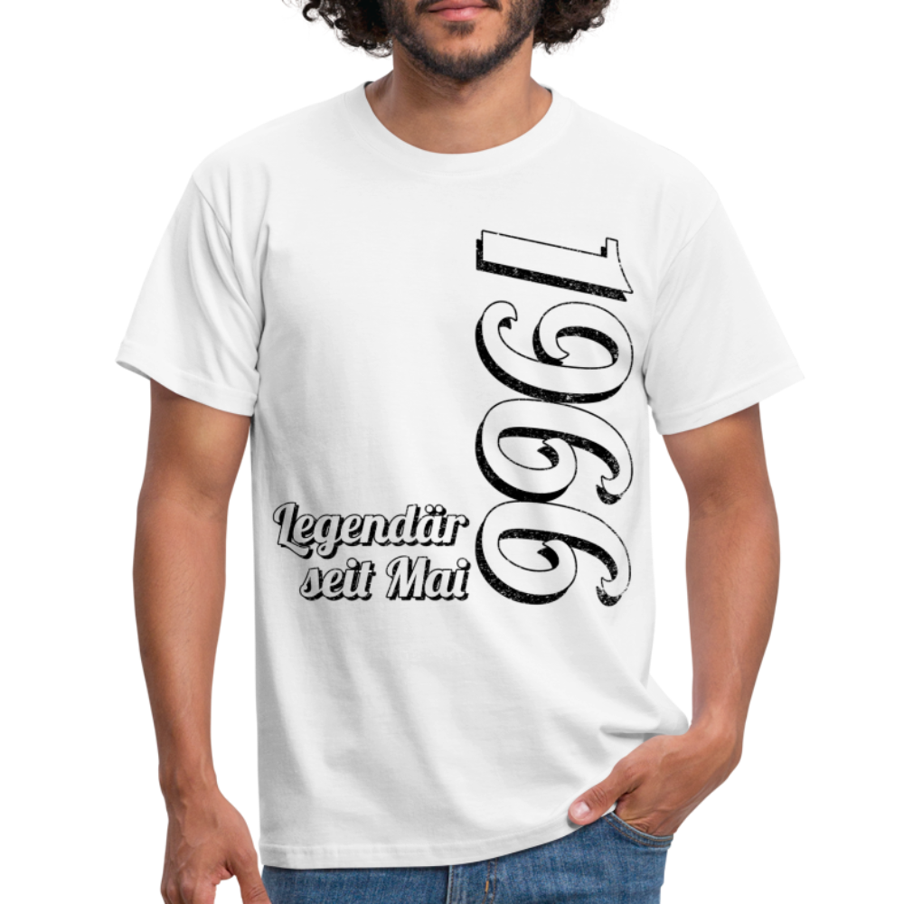 Geburtstags Geschenk Shirt Legendär seit Mai 1966 T-Shirt - white