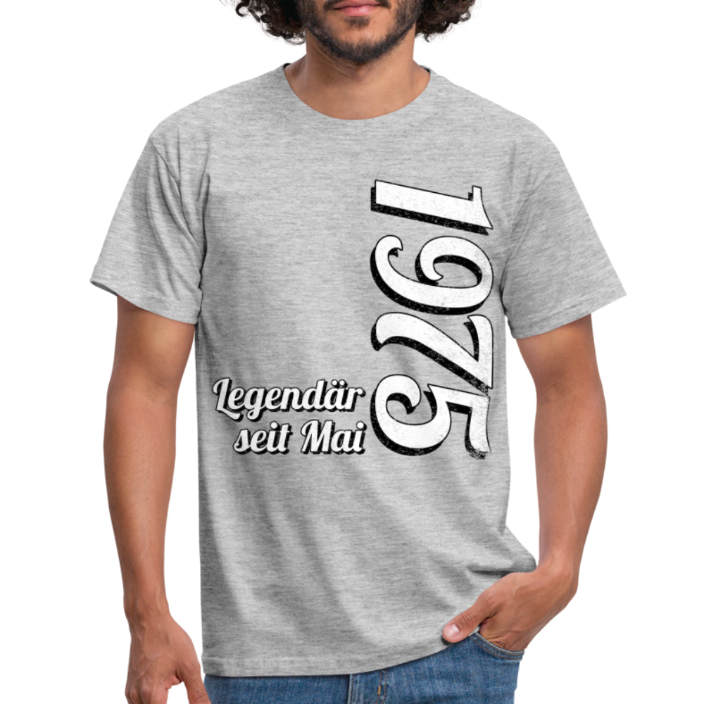 Geburtstags Geschenk Shirt Legendär seit Mai 1975 T-Shirt - heather grey
