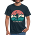 Wander Shirt Berge Wandern Natur Ich bin weg Geschenk Idee T-Shirt - navy