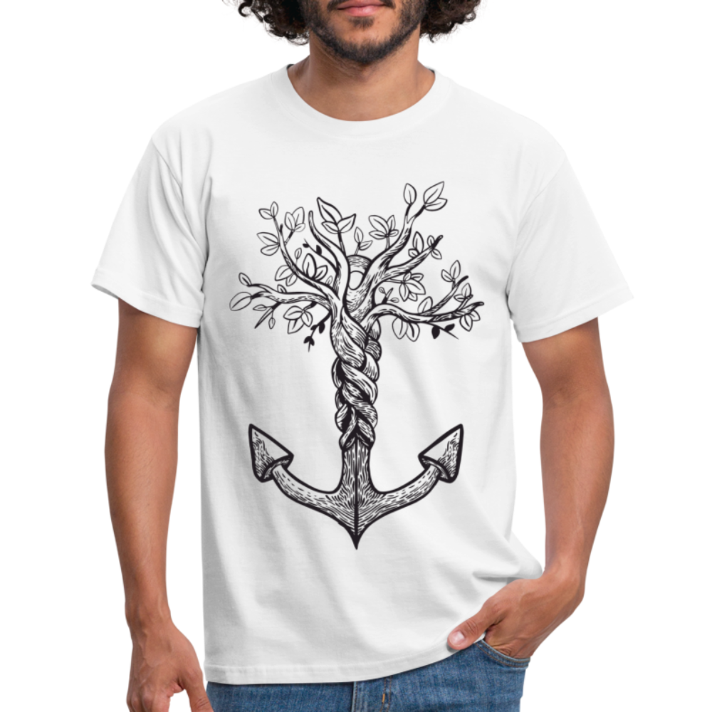 Anker Shirt Anker Seefahrer Geschenk T-Shirt - white