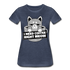 Kaffee Trinker Katze - Brauche jetzt Kaffee lustiges Frauen Premium T-Shirt - heather blue