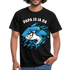 Vatertag Hai Papa is ja da Lustiges Papa Geschenk T-Shirt - black